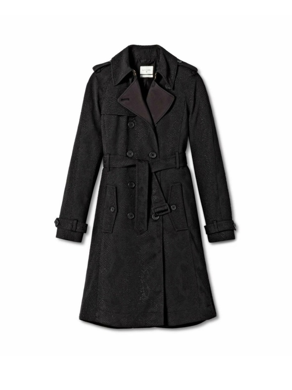 Altuzarra Black Textured Double-Breasted Coat - Picture 2 of 8